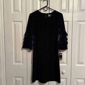 Bell Sleeve Velvet Dress